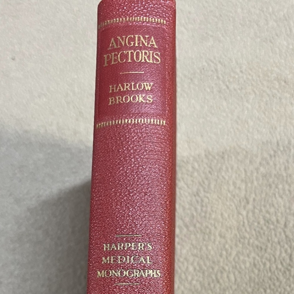 Angina Pectoris Medical Monograph by‎ Harlow Brooks 1929 Harper Brothers